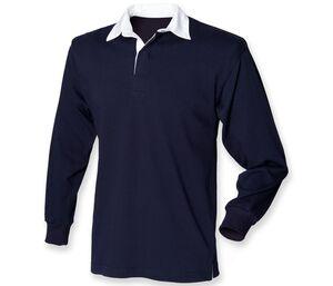 Front Row FR109 - Kids long sleeve plain rugby shirt Navy/Navy