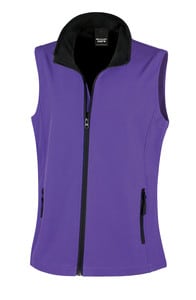 Result R232F - Ärmlös fleeceväst för kvinnor Purple/ Black