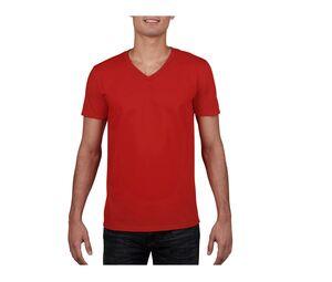 Gildan GN646 - V-ringad T-shirt herr 100% bomull Red