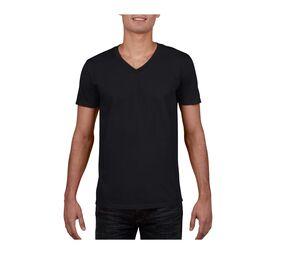 Gildan GN646 - V-ringad T-shirt herr 100% bomull Black