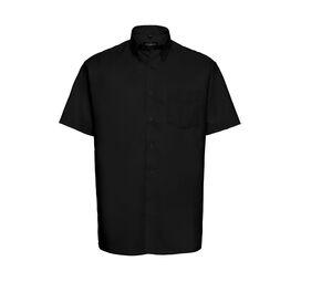 Russell Collection JZ933 - Oxford bomulls kortärmad skjorta för män Black