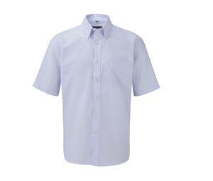 Russell Collection JZ933 - Oxford bomulls kortärmad skjorta för män Oxford Blue