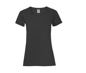 Fruit of the Loom SC600 - Lady-Fit bomullst-shirt Black