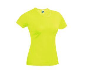 Starworld SW404 - T-shirt med prestanda för kvinnor Fluorescent Yellow
