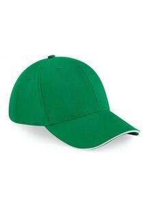 Beechfield BF020 - 6 Panel Sports Cap Kelly Green/White