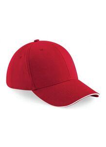 Beechfield BF020 - 6 Panel Sports Cap Classic Red/White