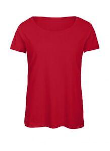 B&C BC056 - Tri-Blend T-shirt dam Red