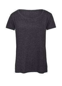 B&C BC056 - Tri-Blend T-shirt dam Heather Dark Grey