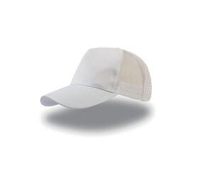 ATLANTIS AT085 - Casquette 5 pans style trucker en coton White