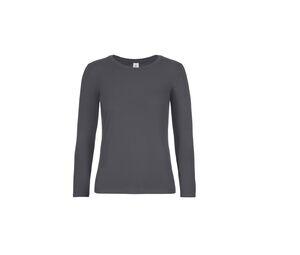 B&C BC08T - Långärmad T-shirt för kvinnor Dark Grey