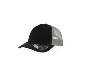 ATLANTIS AT180 - Casquette Rapper en coton canvas Black / Grey