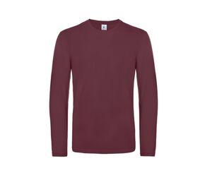 B&C BC07T - Långärmad T-shirt för män Burgundy