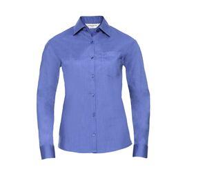 Russell Collection JZ34F - Poplin skjorta kvinnor Corporate Blue
