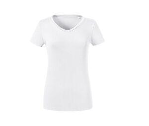 Russell RU103F - Ekologisk T-shirt med V-ringning för kvinnor White
