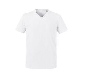 Russell RU103M - Ekologisk T-shirt med V-ringning för män White