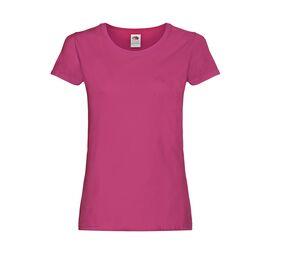 Fruit of the Loom SC1422 - T-shirt med rund hals för kvinnor Fuchsia