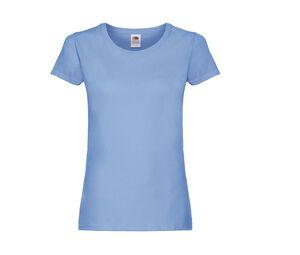 Fruit of the Loom SC1422 - T-shirt med rund hals för kvinnor Sky Blue