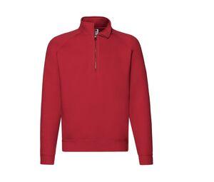 Fruit of the Loom SC276 - Premium tröja med Dragkedja för män Red