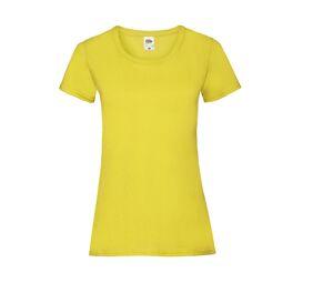 Fruit of the Loom SC600 - Lady-Fit bomullst-shirt Yellow