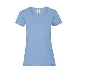 Fruit of the Loom SC600 - Lady-Fit bomullst-shirt Sky Blue