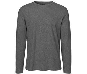Neutral O61050 - Långärmad T-shirt för män Dark Heather