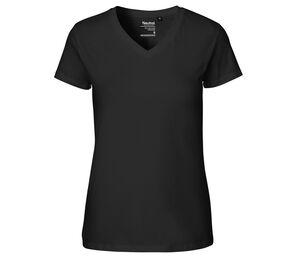 Neutral O81005 - T-shirt med V-ringning för kvinnor Black