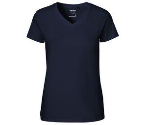 Neutral O81005 - T-shirt med V-ringning för kvinnor Navy