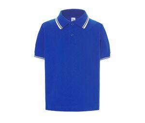 JHK JK205K - Contrasting children's polo shirt Royal Blue / White