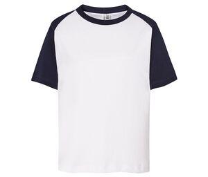 JHK JK153 - T-shirt baseball enfant White / Navy