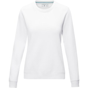 Elevate NXT 37513 - Jasper dam rundhalsad tröja GOTS ekologiska GRS återvunnet material White