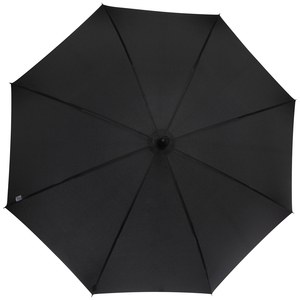 Luxe 109413 - Fontana 23" paraply som öppnas automatiskt med krycka och  kolutseende Solid Black