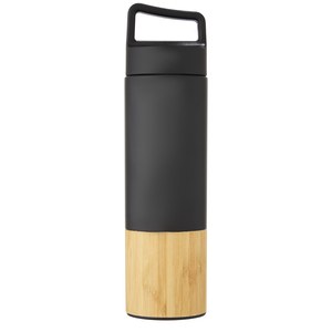 PF Concept 100669 - Torne 540 ml vakuumisolerad kopparflaska i rostfritt stål med bambuyttervägg Solid Black