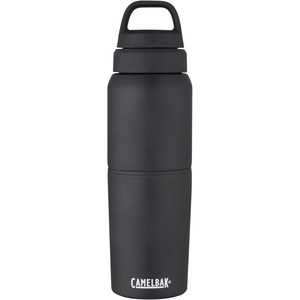 CamelBak 100716 - CamelBak® MultiBev vakuumisolerad 500 ml flaska i rostfritt stål med 350 ml kopp Solid Black