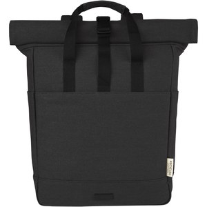 PF Concept 120678 - Joey 15 tums laptopväska med rullstängning av GRS-återvunnen canvas, 15 l Solid Black