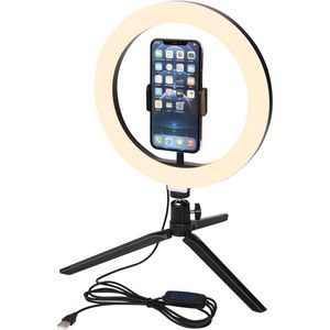 PF Concept 124248 - Studio ringlampa för selfies och vloggning med telefonhållare och stativ