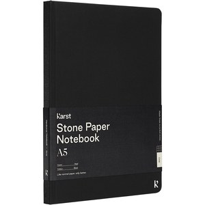 Karst® 107798 - Karst® A5-anteckningsbok med hårda pärmar av stenpapper – rutat papper