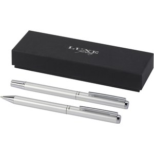 Luxe 107838 - Lucetto presentförpackning med kulspetspenna och rollerballpenna i återvunnen aluminium